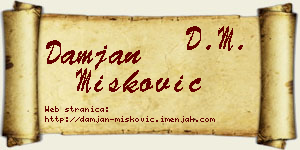 Damjan Mišković vizit kartica